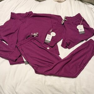 Vuori Halo Dreamknit Purple Hoodie and Jogger Set